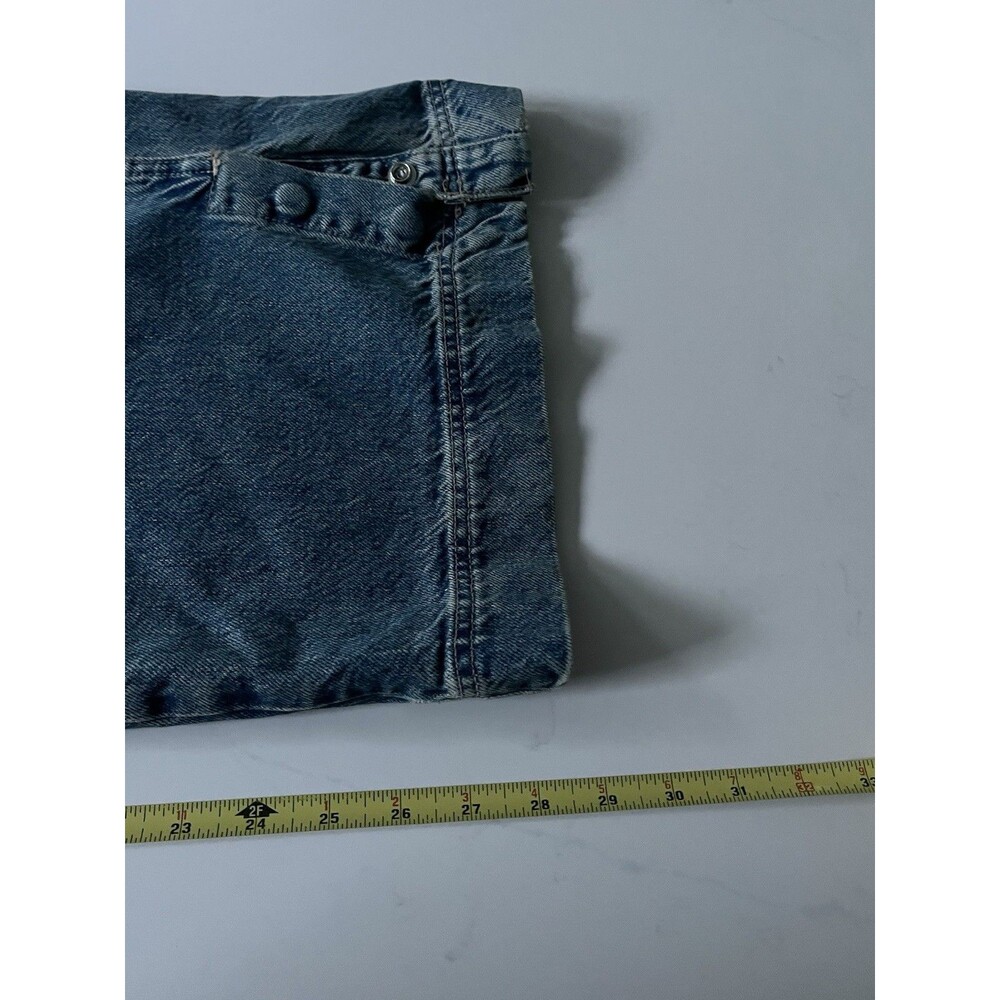 We The Free Benji Relaxed Wide Leg Blue Jeans Cotton Button Zip Pockets Sz 30 - Picture 8 of 8